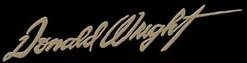 Donald Wright Signature